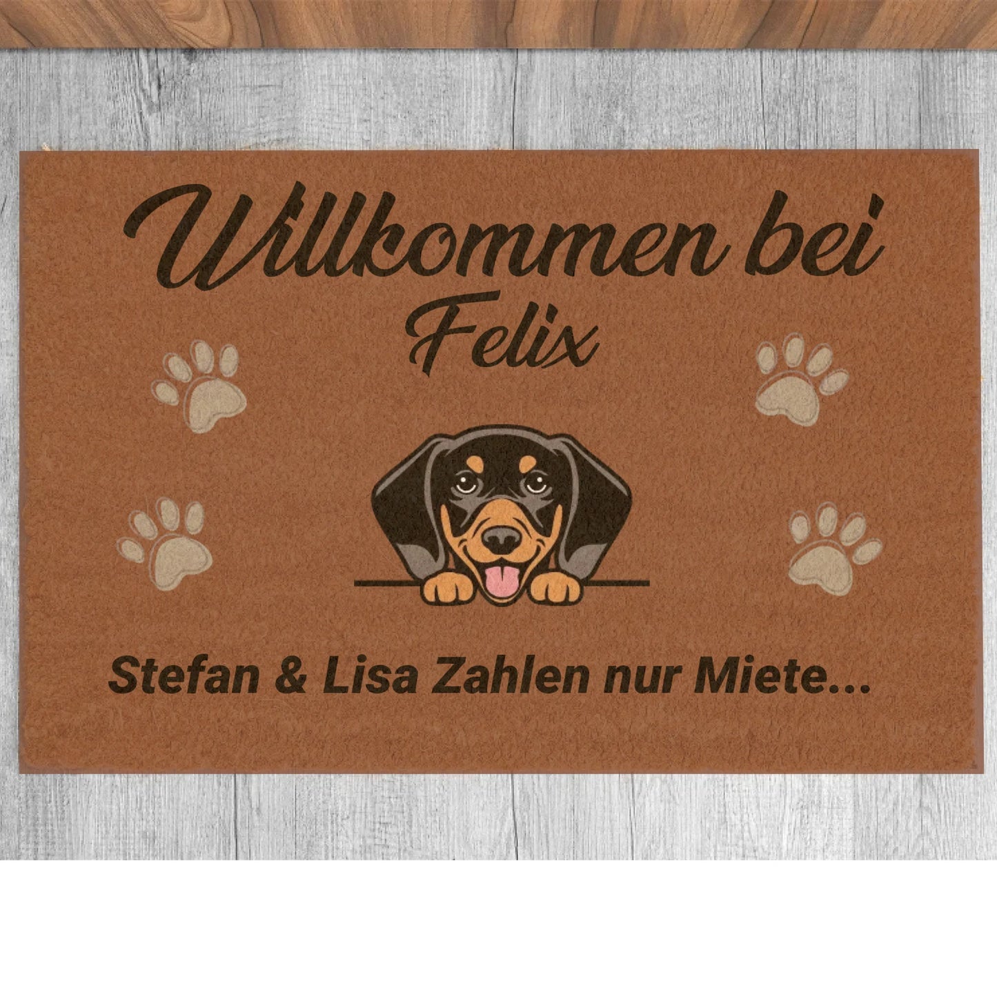 Personalisierbare Türmatte "Willkommen"