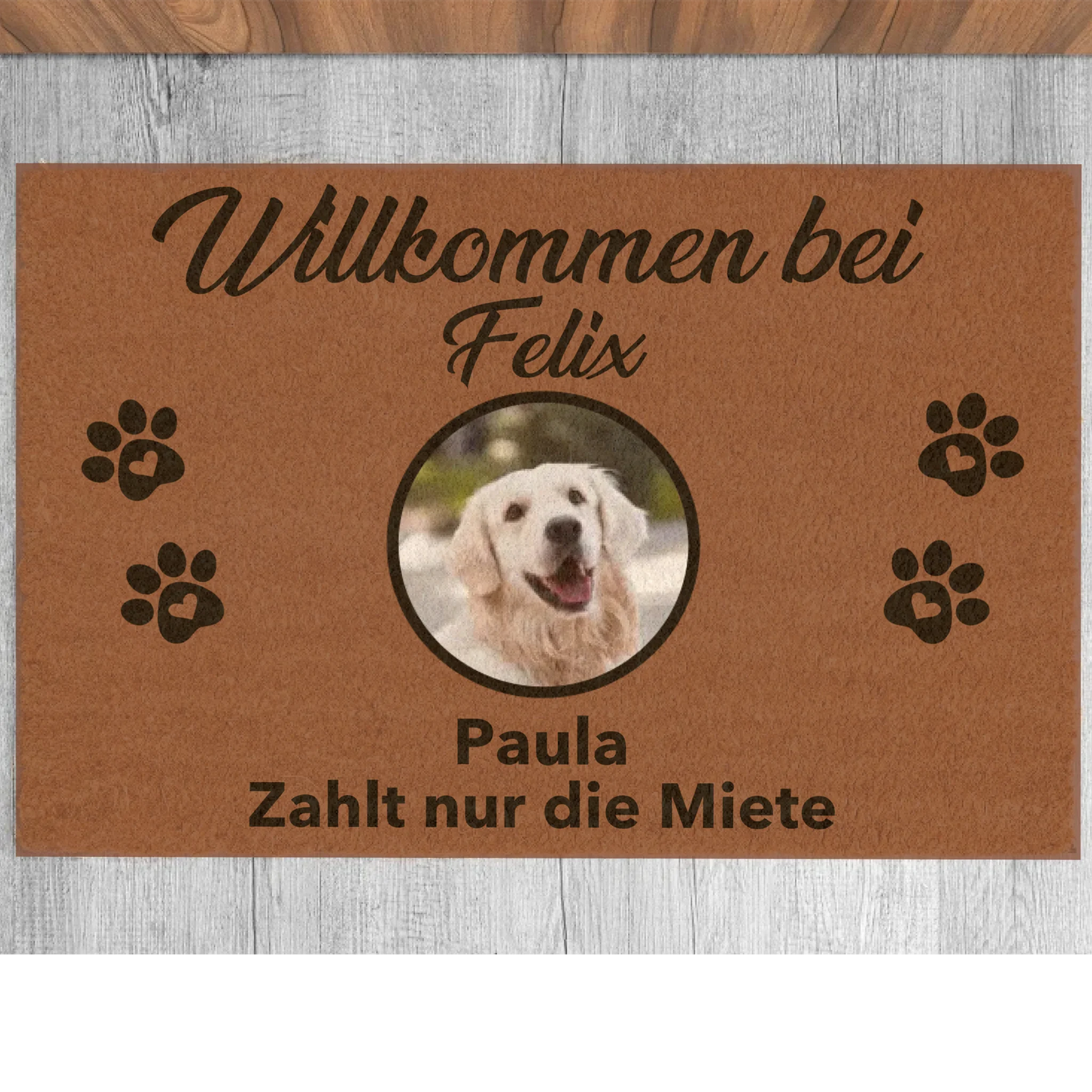 Fußmatte "Willkommen bei" eigenes Bild