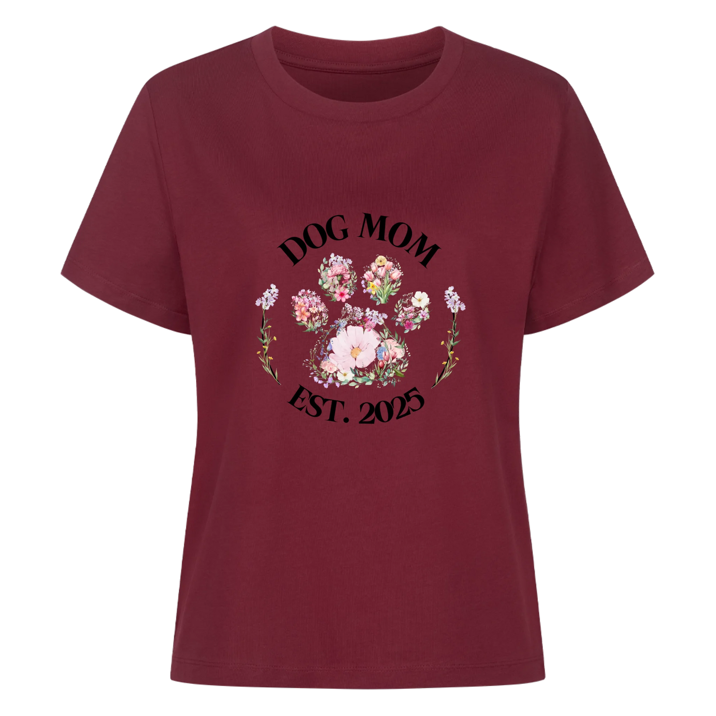 Frauen T-Shirt "Flower Dog Mom"