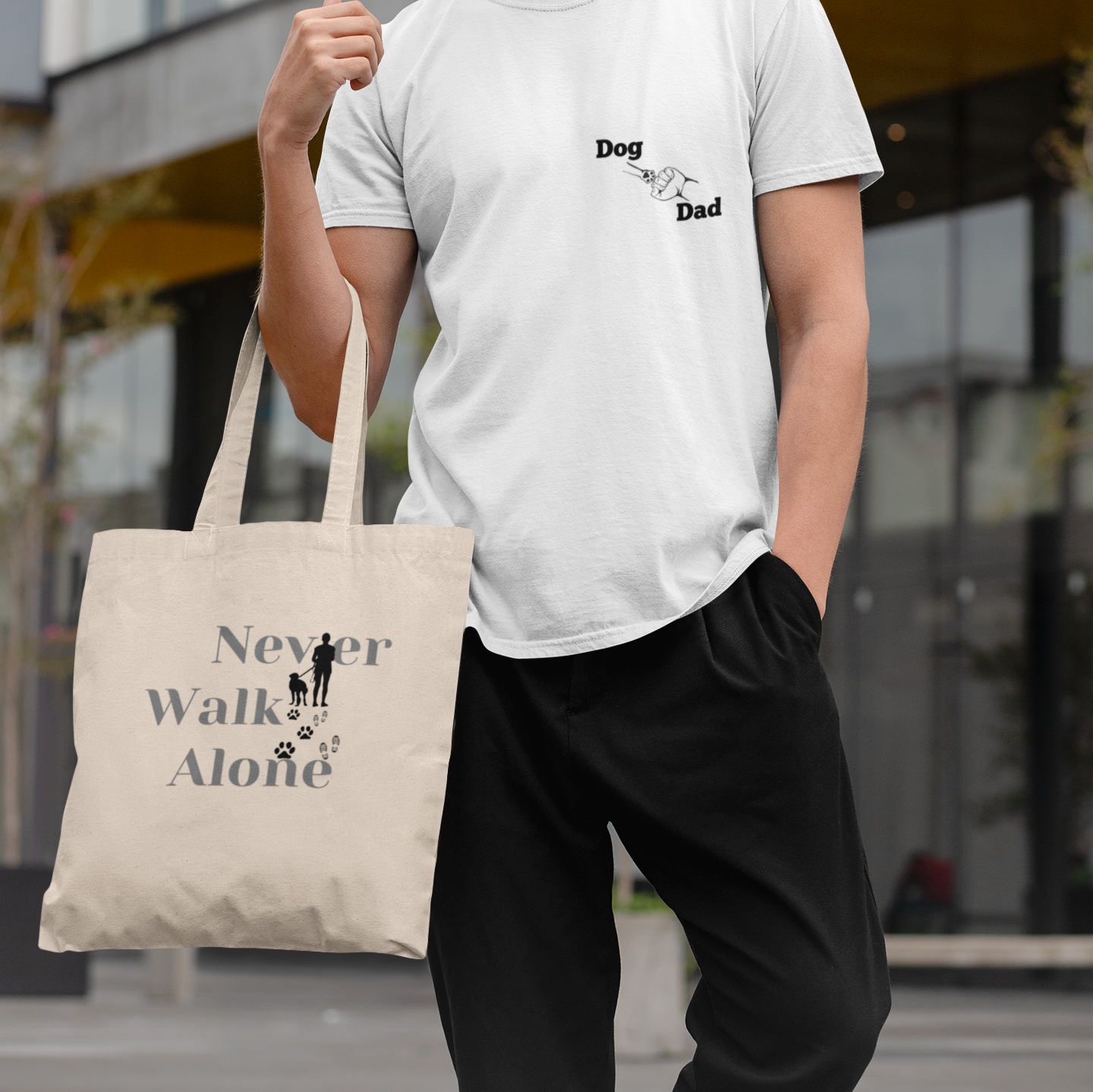 Jutebeutel "Never Walk"