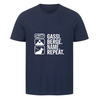 Unisex T-Shirt "Gassi, Berge, Repeat"