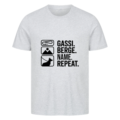 Unisex T-Shirt "Gassi, Berge, Repeat"