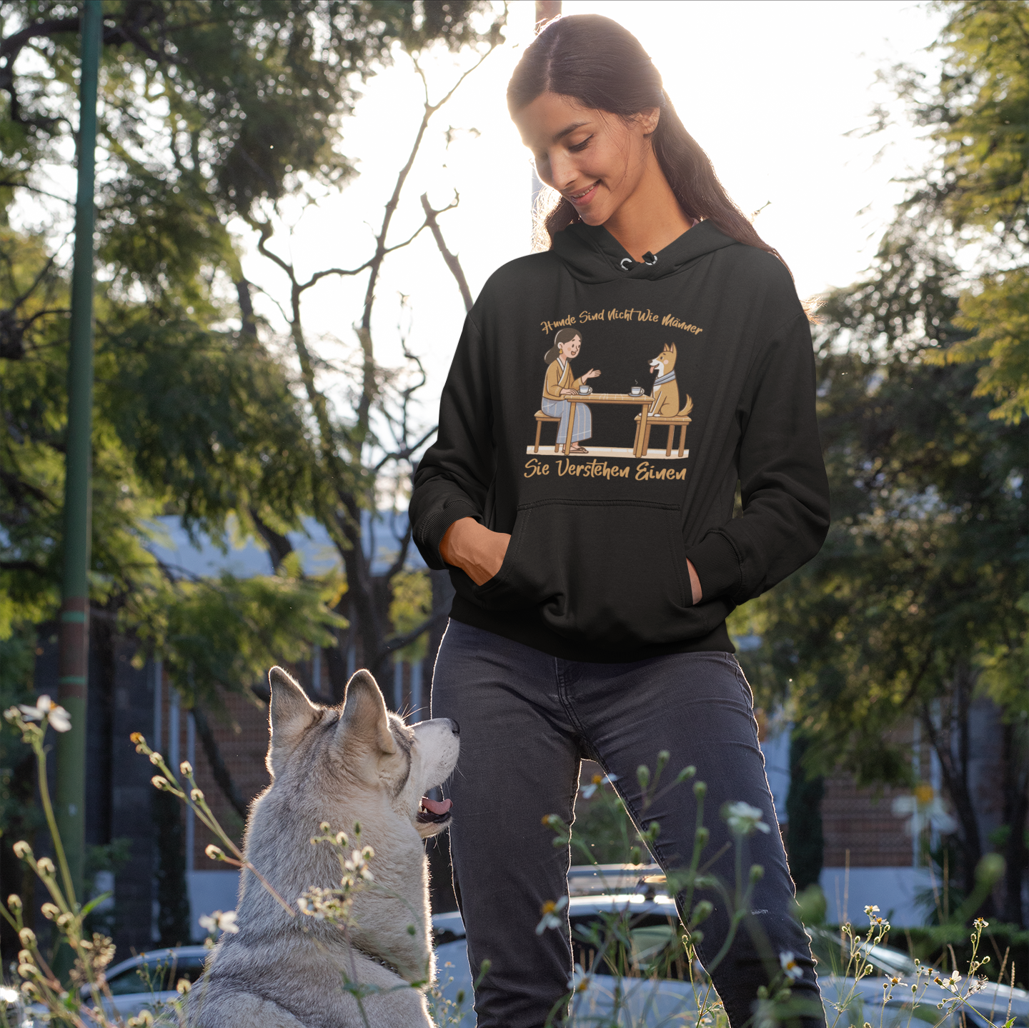 Unisex Hoodie "Hunde sind nicht wie Männer"